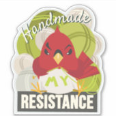 Handmade is My Resistance-Contour shape sticker (Voorkant)