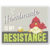 Handmade is My Resistance-Rectangle sticker (Voorkant)