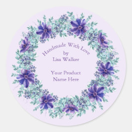 Handmade Item Label Rustic Paars Wreator & Lila