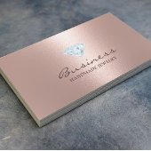 Handmade Jewelry Bright Diamond Blush Roos Gold Visitekaartje