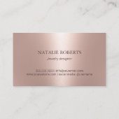 Handmade Jewelry Bright Diamond Blush Roos Gold Visitekaartje (Achterkant)