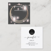 Handmade Jewelry Custom Logo Gold Roos Grey Vierkante Visitekaartje (Voorkant / Achterkant)