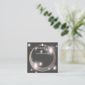 Handmade Jewelry Custom Logo Gold Roos Grey Vierkante Visitekaartje (Staand voorkant)