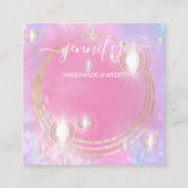 Handmade Jewelry Custom Logo Holograph Future Vierkante Visitekaartje (Voorkant)