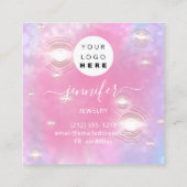 Handmade Jewelry Custom Logo Holograph Future Vierkante Visitekaartje (Achterkant)