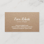 Handmade Jewelry Diamond Logo Elegant Kraft Visitekaartje (Achterkant)