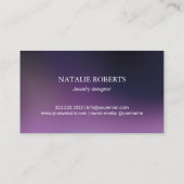 Handmade Jewelry Diamond Logo Modern Paars Visitekaartje (Achterkant)