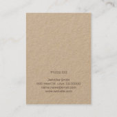 Handmade Jewelry Rustic Kraft Paper Earning Holder Visitekaartje (Achterkant)