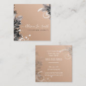 Handmade Jewelry Vierkante Visitekaartje (Voorkant / Achterkant)