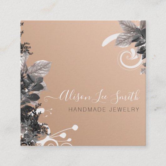 Handmade Jewelry Vierkante Visitekaartje (Voorkant)