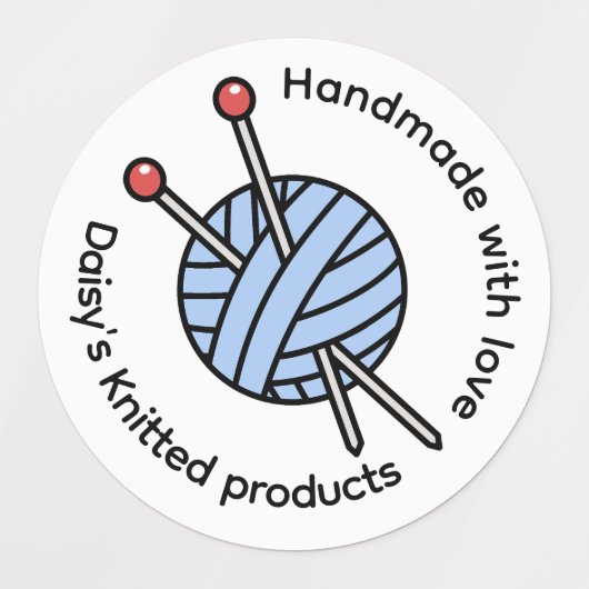 Handmade Knitting Personalized Labels (Design 1)