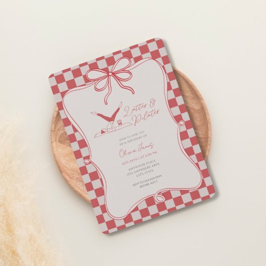 Handmade lattes and pilates bithday kaart