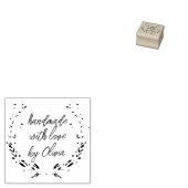 Handmade Lavender Hearts met grote rubberen stempe Rubberstempel (Gestempeld)