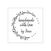 Handmade Lavender Hearts Wreath Rubberstempel (Afrduk)