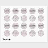 Handmade Lavender Soap Chic Calligraphy Paars Ronde Sticker (Vel)