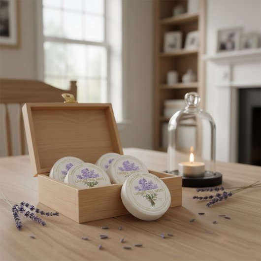 Handmade Lavender Wax Melts Round Sticker