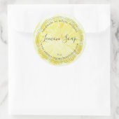 Handmade Lemon Soap Organic Business Ronde Sticker (Tas)