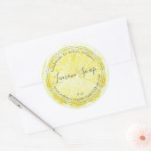 Handmade Lemon Soap Organic Business Ronde Sticker (Envelop)