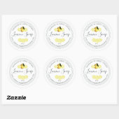Handmade Lemon Soap Organic Business Ronde Sticker (Vel)