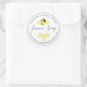 Handmade Lemon Soap Organic Business Ronde Sticker (Tas)