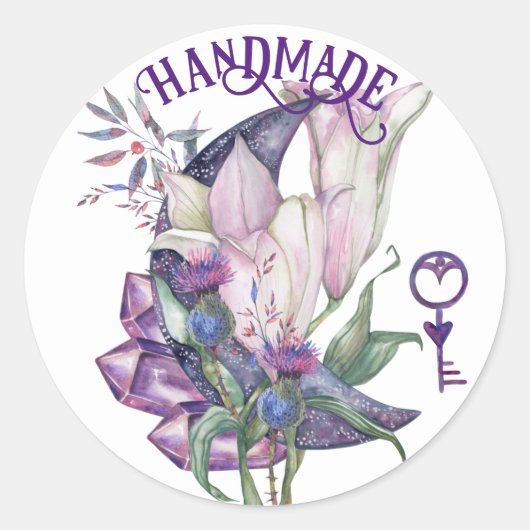 Handmade Lilly Crystal Moon Sticker (Voorkant)