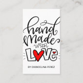 HANDMADE MET LOVE, VISITEKAARTJE (Voorkant)
