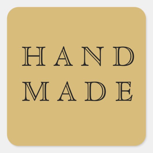 Handmade modern script Gold black product Sticker (Voorkant)