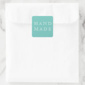 Handmade modern script turquoise product Sticker (Tas)