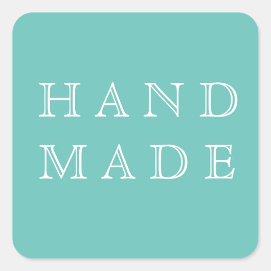 Handmade modern script turquoise product Sticker (Voorkant)