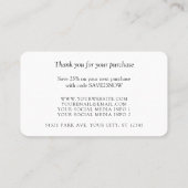 Handmade Monogram of voeg de Bedrijfs QR Kaart van Visitekaartje (Achterkant)