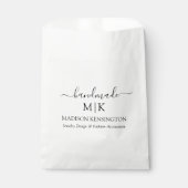 Handmade Monogram of voeg Logo Business Bag toe Bedankzakje (Voorkant)