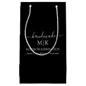 Handmade Monogram of voeg Logo Business Black toe Klein Cadeauzakje (Voorkant)