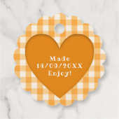 Handmade Oranje Marmalade Bedankjes Labels (Achterkant)