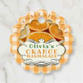 Handmade Oranje Marmalade Bedankjes Labels (Voorkant)