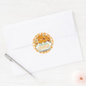 Handmade Oranje Marmalade Ronde Sticker (Envelop)