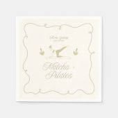 Handmade pilates baby shower servet (Voorkant)