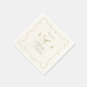 Handmade pilates baby shower servet (Hoek)