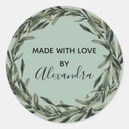 Handmade Product  Branch Trendy greenery Ronde Sticker