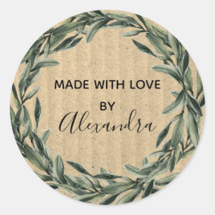 Handmade Product  Branch Trendy greenery Ronde Sticker