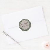 Handmade Product  Branch Trendy greenery Ronde Sticker (Envelop)