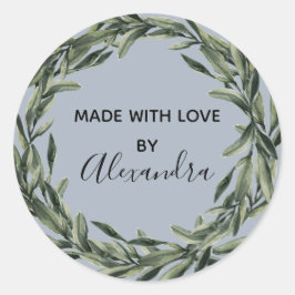 Handmade Product  Branch Trendy greenery Ronde Sticker
