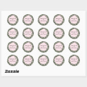 Handmade Product  Branch Trendy Roze Ronde Sticker (Vel)