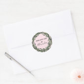 Handmade Product  Branch Trendy Roze Ronde Sticker (Envelop)