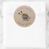 Handmade Product Craft Knitting Ronde Sticker (Tas)