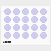 Handmade Product Floral Pattern Lavender Ronde Sticker (Vel)