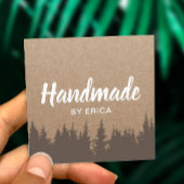Handmade Product Pine Forest Rustic Kraft Vierkante Visitekaartje