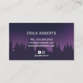 Handmade Products Mountain Logo Elegant Paars Visitekaartje (Achterkant)