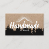Handmade Products Mountain Logo Rustic Kraft Visitekaartje (Voorkant)