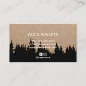 Handmade Products Mountain Typography Rustic Kraft Visitekaartje (Achterkant)