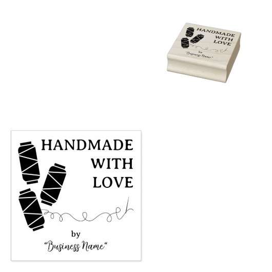 Handmade Quote Threads Reel Seing Elements Rubberstempel (Gestempeld)